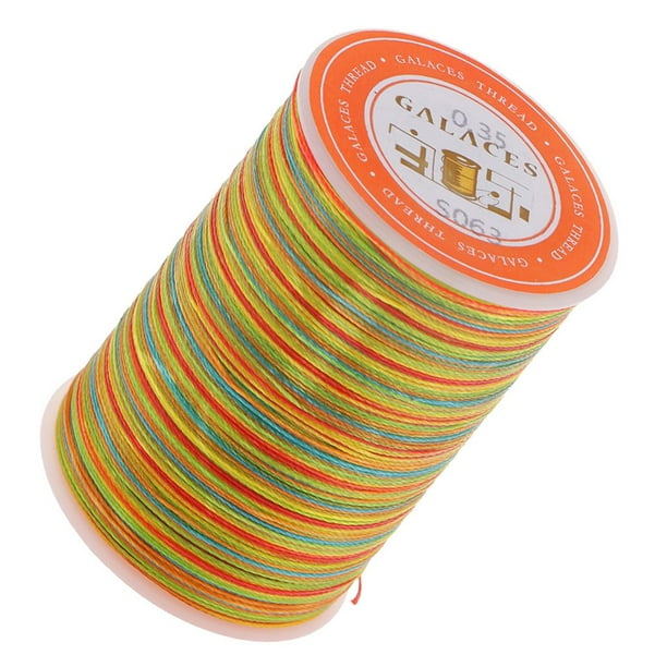 Hilo de cera de poliéster de 300 m y 0,35 mm para coser cuero y manualidades. Vistoso