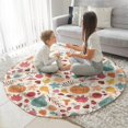 thumbnail image 3 of Fall Leaves Pumpkin Round Blanket,Comfortable Soft Flannel Throw Blanket,All Season,Warm Lightweight Blankets for Sofa Bed Couch Living Room Chair 60"x60", 3 of 5