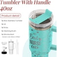 thumbnail image 2 of Nurse Gifts for Women, Nurse Tumbler with Handle 40oz Stainless Steel Coffee Cup with Straw Lid,Nursing Gift for Female Nurses Nurse Appreciation Gift for Graduation Christmas Birthday Nurse Week, 2 of 6