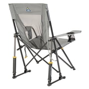 GCI Outdoor Comfort Pro Rocker Rocking Camping Chair with Cup Holder, Mercury Gray