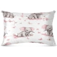 thumbnail image 2 of Coolnut Cute Elephant Plush Pillowcase, Luxury Soft King Pillow Case for Hair and Skin, Standard Size Pillow Covers with Zipper Closure, 21x54in #145 Home Decor Gifts, 2 of 7