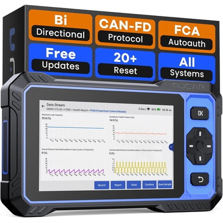 AI-Assisted OBD2 Scanner Bidirectional Scan Tool, Scanner for Car ALL System, OBD2 Scanner Diagnostic Tool with Active Test,Car Diagnostic Scanner with 20+ Reset,CAN FD & FCA SGW,Free Update