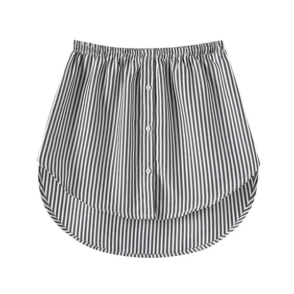 Women's Mini Underskirt with Shirt Extension - Buttoned and Layered for Skirt Sweep