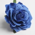 thumbnail image 3 of 10 rosas artificiales de seda para decoración de bodas, coches o primavera (manualidades). R: azul oscuro, 3 of 9