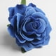 thumbnail image 3 of 10 rosas de seda artificiales de 10 cm para decoración del hogar, bodas y fiestas. R: azul oscuro, 3 of 9