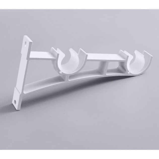 Jinsinto 2Pieces Heavy Duty Metal Curtain Rod, Curtain Rod Holder, Double Curtain Rod Pole Holder