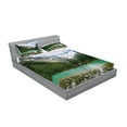 thumbnail image 2 of Ambesonne Nature Fitted Sheet & Pillow Sham Set, Canada Ohara Lake Wiev, Full, Multicolor, 2 of 2