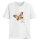 thumbnail image 2 of Gibobby Camisetas de verano para mujer Mujer Top Butterfly imprimir O cuello manga corta Casual Blose(Blanco,G), 2 of 4