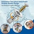 thumbnail image 2 of Bathroom Sink Drain Strainer, Pop-up Sink Drain Strainer with Removable Stainless Steel Strainer Basket Hair Catcher, Bathroom Sink Strainer for Bathroom Sink Stopper Replacement. (1PACK), 2 of 11