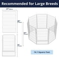 thumbnail image 3 of SunsGrove Decorative Garden Fence with Gate 45 in(H) x 17.8 ft(L) 8 Panels, Heavy Duty Metal Animal Barrier for Dog and Rabbit, Outdoor Fencing, Easy Set Up, White, 3 of 9