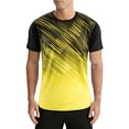 thumbnail image 4 of Zylarhe Mens Tshirts, Athletic Workout Shirt For Wicking Fitness Training Tee With Comfort Stretch Mens Large Shirts Yellow L, 4 of 4