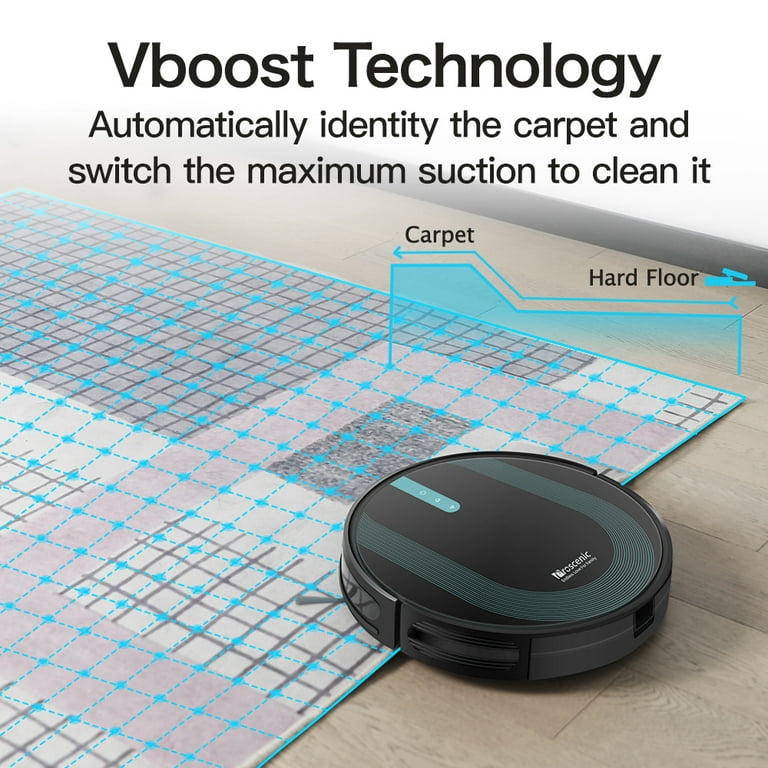 Proscenic 850T Robot Vacuum and Mop Combo, WiFi/App/Alexa/Siri Control,  Robotic Cleaner with Gyro Navigation, Boundary Strip Included,  Self-Charging