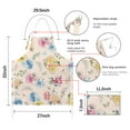 thumbnail image 7 of Pioneer Flower Floral Print Pattern Apron-Garden Aprons for Women with Pockets-Cotton Linen Waterproof Kitchen Cooking Gardening Aprons Adjustable for Kitchen,Cooking,BBQ and Salon 33x27 Inch, 7 of 7
