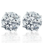 Certified 1.44 Carat Diamond Studs in 14k White Gold Lab Grown (H/I-SI1/SI2)