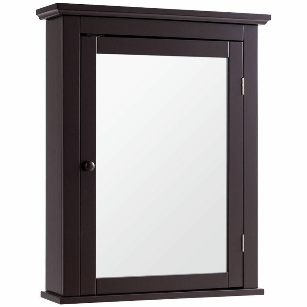 Finihen Bathroom Wall Cabinet, Wall Mounted Bathroom Mirror Cabinet, Bathroom Wall Mounted Storage Mirror Medicine Cabinet, for Bathroom, Brown Finihen Bathroom Wall Cabinet, Wall Mounted Bathroom Mirror Cabinet, Bathroom Wall Mounted Storage Mirror Medicine Cabinet, for Bathroom, Brown