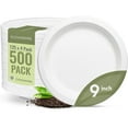 thumbnail image 1 of efyPack 9-inch Compostable Sugarcane Plates, White, 1 of 6