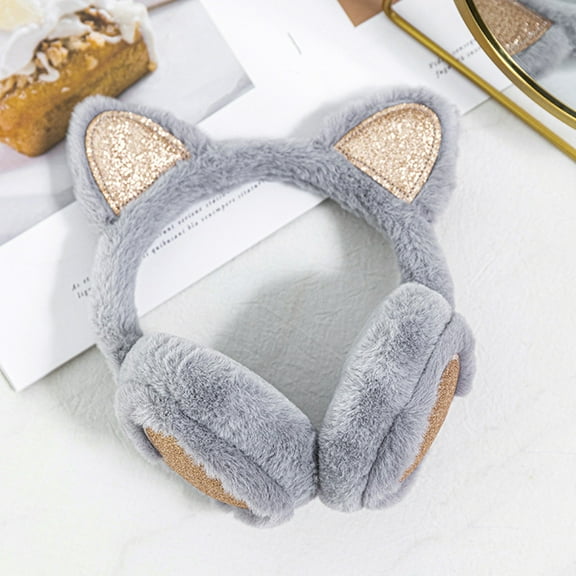 Women's Earmuffs Winter Warm Earmuffs Are Soft And Warm Knitted Plush Earmuffs Can Be Used To Irony The Cold Earmuffs,Gray Women's Accessories Earmuffs