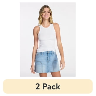 No Boundaries Cropped Shelf Bra Cami Top for Women, Fitted