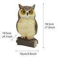 thumbnail image 3 of Fake Owl Ornaments for Balcony decor, Bird Deterrents for Outside, Simulation Owls Garden Decorations, 7.3 Inch, 3 of 7