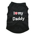 thumbnail image 2 of Walbest Pet Dog T-Shirt "I Love My Daddy & Mommy" Vest Gift Costume Clothes for Small Puppy Cat Kitten Yorkshire Chihuahua Poodle Teacup Terrier Rabbit Baby Dogs, 2 of 7