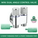 thumbnail image 1 of Grifo de ducha y bidé para inodoro de 2 vías con ángulo | Minilavadora de aleación con tope de agua | Conexión universal con rosca de 4 puntos | Manija de apertura rápida de 90° | Accesorios de, 1 of 7