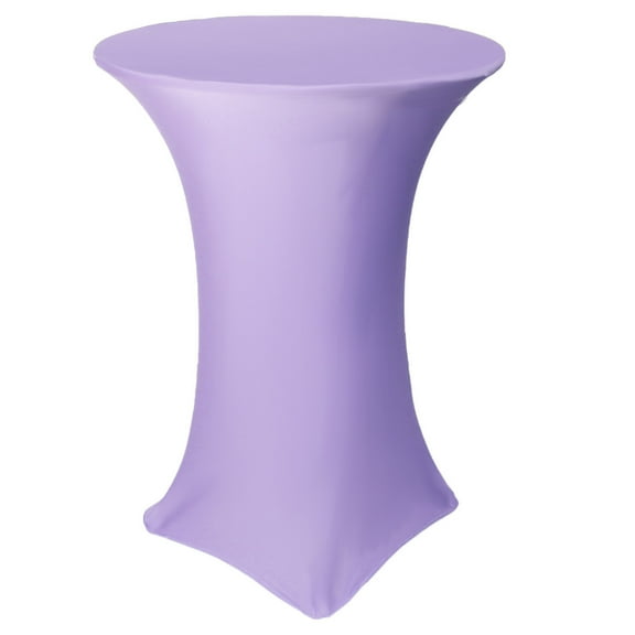 Lavender 30 x 42 Fitted Stretch Spandex Highboy Cocktail Cover by Banquet Tables Pro
