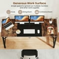 thumbnail image 2 of Gymax 63'' Computer Desk Modern Industrial Office Desk w/ Metal Frame & Large Executive Desk, 2 of 7