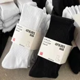 thumbnail image 3 of Calcetines deportivos de algodón grueso para hombre, medias de baloncesto a media pantorrilla, absorbentes para el sudor, antiolor, para correr, toalla de algodón puro Bo, 3 of 5