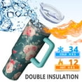 thumbnail image 5 of OBREWU Pioneer Flower Tumbler with Handle and Lid,Pioneer Flower 40oz Double Wall Vacuum Insulated Tumbler,Cups Gift for Women and Men, 5 of 7