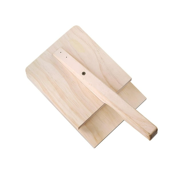 Luzkey Wooden Tortilla Press Corn Tortilla Presser Tool Doughs Presser Roti Kitchen Gadgets Dumpling Wrapper Making for Baking Picnic