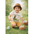 thumbnail image 2 of HILEELANG 2-7T Toddler/Little Boys Easter Egg Hunt Adventure Bunny Explorer 100% Cotton Top & Cotton-Spandex Shorts 2-Piece Outfit Set Size 7T, 2 of 5