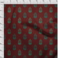 thumbnail image 3 of oneOone Silk Tabby Maroon Fabric Floral & Paisley Block Fabric For Sewing Printed Craft Fabric By The Yard 42 Inch Wide, 3 of 4