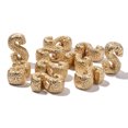 thumbnail image 3 of 5 piezas de cuentas texturizadas con letras iniciales, abalorios de metal esmerilado de color dorado para hacer joyas, accesorio de joyería bohemio, 3 of 5