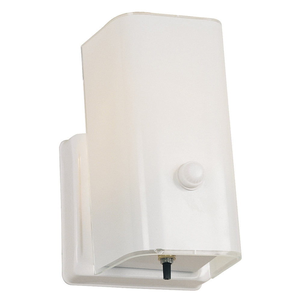 1-Light Wall Sconce with Switch, White