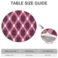 thumbnail image 6 of Red and Blue Star Argyle Pattern Round Fitted Tablecloth with Elastic Edge,Dining Table Cover Waterproof,Outdoor Round Tablecloth for Camping,Dining,Indoor and Outdoor, 6 of 7