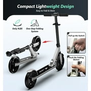 LNOW Foldable Kick Scooter-8 in Wheels for Kid, Teens & Adults, 4 Adjustable Levels, Max Load 240lbs,Lightweight