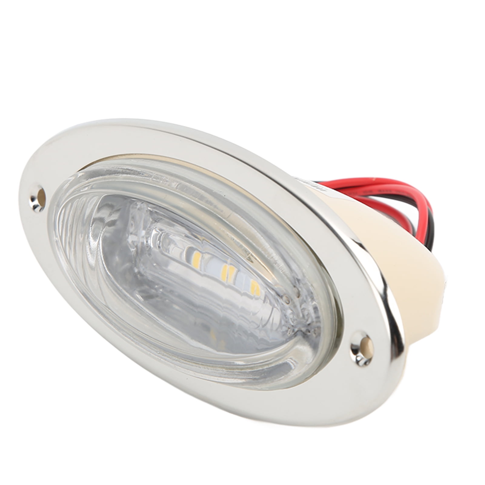 Marine Deck Light, Cool White Lights Stainless Steel Cover Rust Proof LED Spreader Lamp For