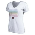 thumbnail image 2 of Women's White Montreal Canadiens City Pride V-Neck T-Shirt, 2 of 3