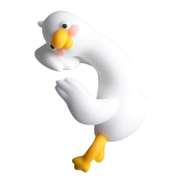 Estatua de Ganso Figura Animal Decorativa Miniatura Escultura Coleccionable en Resina Epoxi Adecuada para Monitor de Computadora Mesa Silla Estante Regalo 38 cm x 34 cm x 55 cm