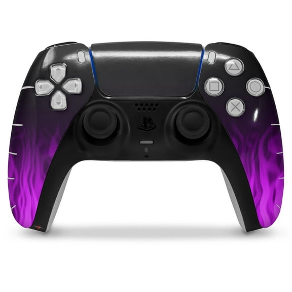 WraptorSkinz Skin Wrap compatible with the Sony PS5 DualSense Controller Fire Purple (CONTROLLER NOT INCLUDED)