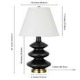thumbnail image 5 of 26" Black and Gold Glass Table Lamp With White Empire Shade, 5 of 10