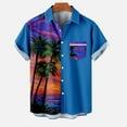 thumbnail image 4 of IROINNID Men's Short Sleeve Halloween Printed Casual Stylish Blouse, 4 of 6