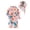 #0115-Orange, variant on Cowsor 2-7Years Girls One Piece Swimsuit Floral Leaf Print Hooded Long Sleeve UV Protection Stylish Swimwear for Summer Beach Vacation