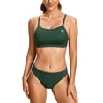 thumbnail image 1 of Bikini SYROKAN Dos Piezas Traje de Baño Espalda en V Verde XX-S, 1 of 2