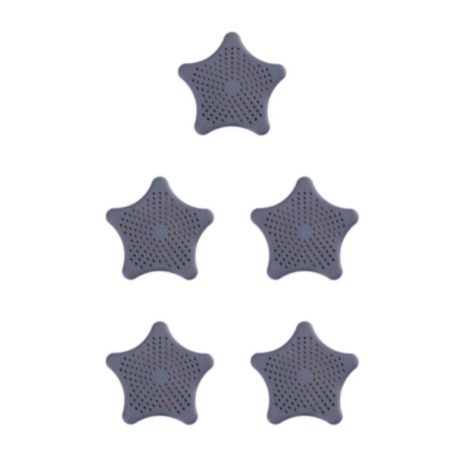 Toystoory Filtro de fregadero Drenaje de suelo flexible en forma de estrella con ventosa gris Type2 NO2