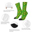 thumbnail image 3 of Yiaed Corn 4 Print Great elasticity Crew Socks Sports socks for Men and Women, 3 of 5