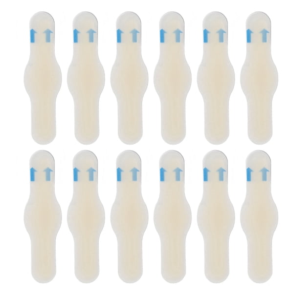 12 pegatinas para el talón, de gel multifuncional, resistentes al desgaste, para aliviar el dolor, parche adhesivo para el talón para niñas y mujeres, con forma de reloj