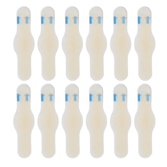 12 pegatinas para el talón, de gel multifuncional, resistentes al desgaste, para aliviar el dolor, parche adhesivo para el talón para niñas y mujeres, con forma de reloj