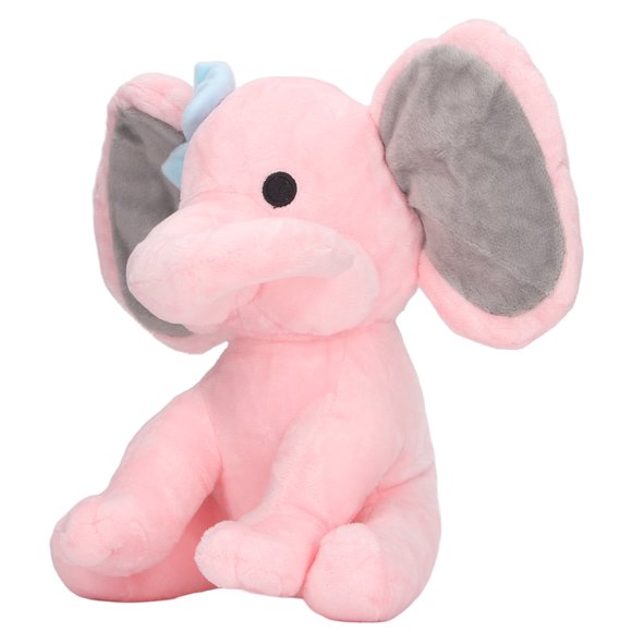 Elephant Plush Toy, Soft Fluffy Elephant Stuffed Animal with Cute Electric Embroidery, Comfortable Flappy The Elephant Plush for Kids Gifts, Home Decor, 9.8 Inch