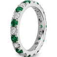thumbnail image 5 of 14K White Gold Lab Grown Dia Si1/Si2 G H I & Cr Emerald Eternity Band (Size 7) Made In India et0050-cem-100-7wlg, 5 of 5